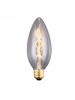 40 Watt - Vintage Bulb - CA10 Decorative Chandelier - 3.80 Inch Length - Candelabra E12 Base - Z-Shape Filament - Light Golden Glass